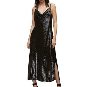 All Saints- $329 Hadley Sequin Midi Dress, Size L